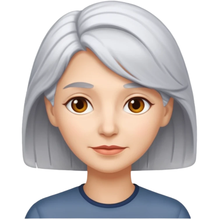 silver haired woman emoji