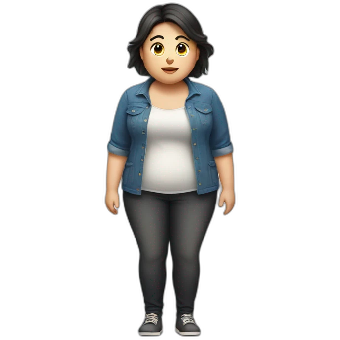 Chubby  girl with thin husband  emoji