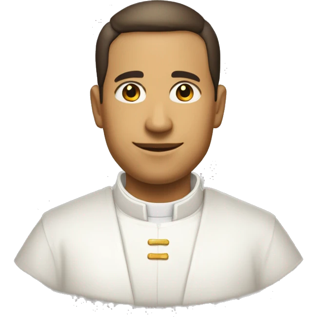 Sacerdote con camisa negra y alzacuello blanco  emoji