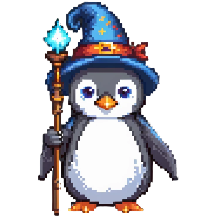 Penguin Wizard emoji