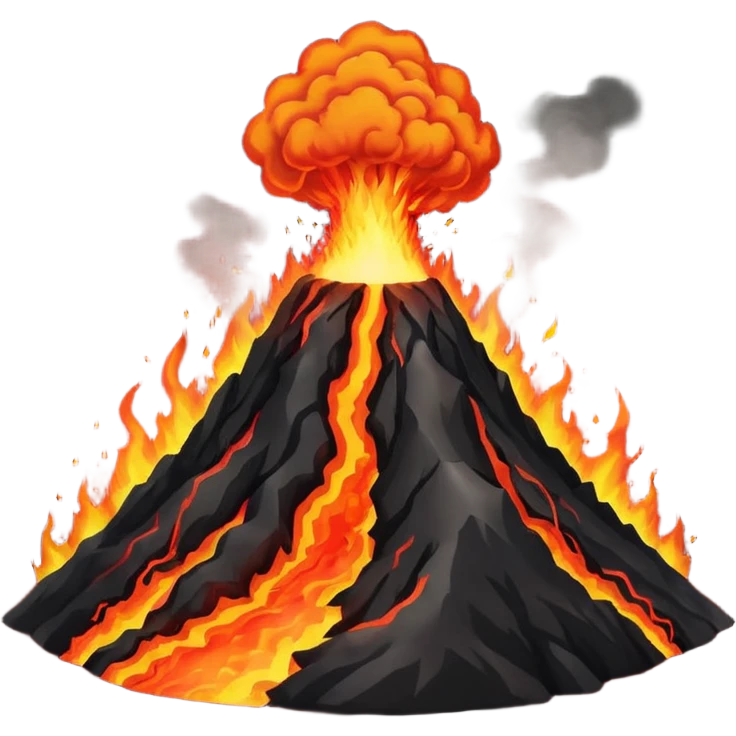 Angry+ volcano emoji