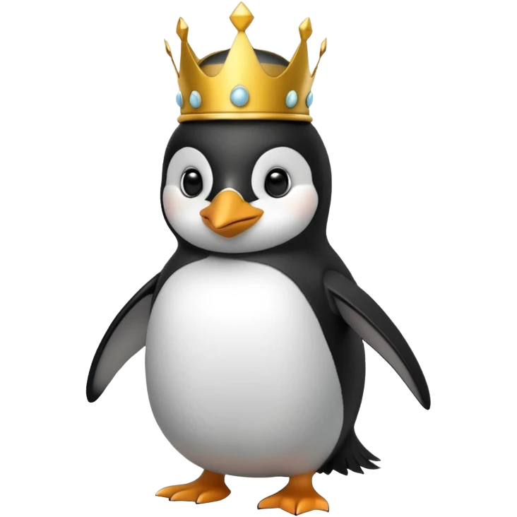 penguin king emoji