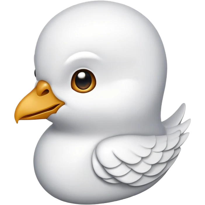 dove head with exaggerated features, novelty emoji style emoji