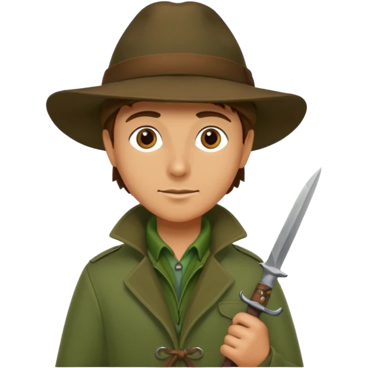 Classic hunter image, without holding a gun emoji