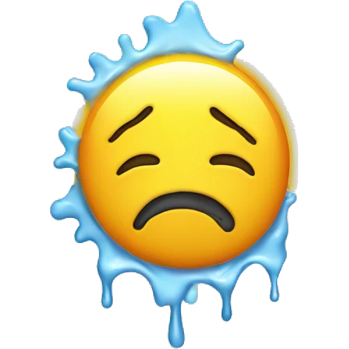 Melting under sun  emoji