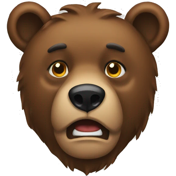 Bear down emoji