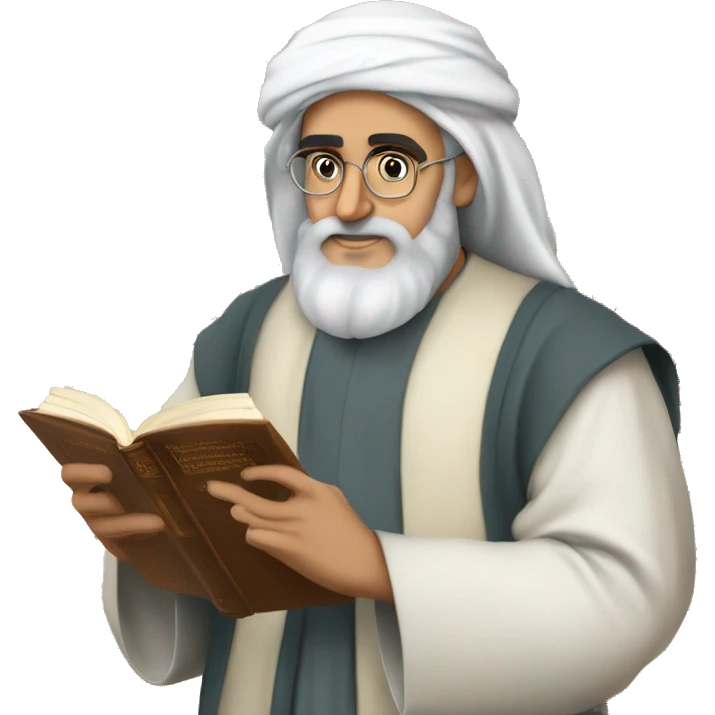 Nizami Ganjavi persian medieval author with a book in hands emoji