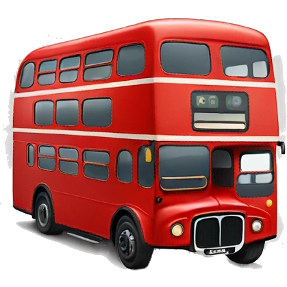 double decker british bus emoji