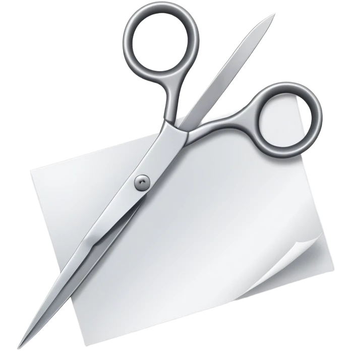 scissors cutting paper emoji