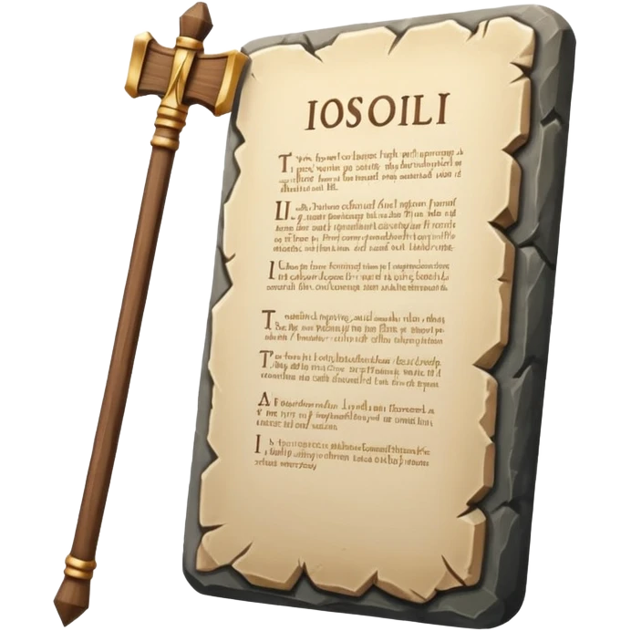 Ten commandments tablets and staff emoji