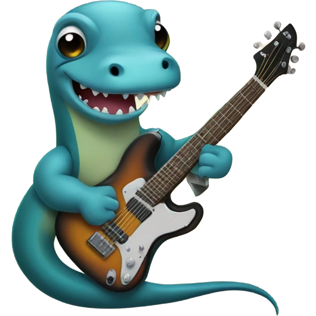 Electric eel playing guitar emoji