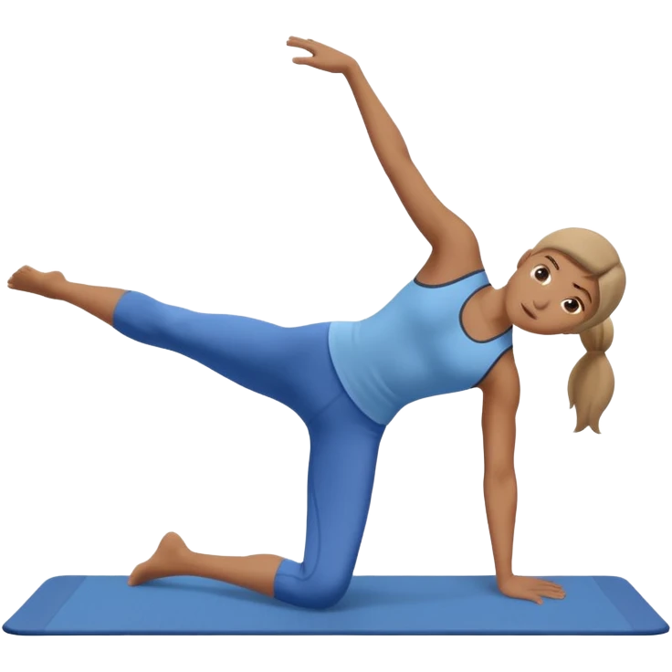 Mat pilates side kick emoji