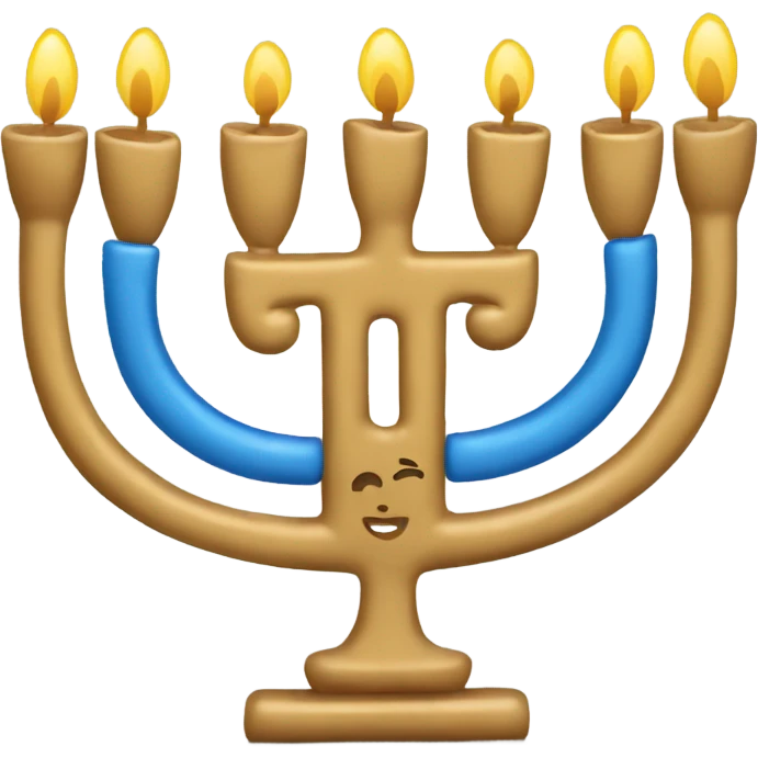 Laughing menorah  emoji