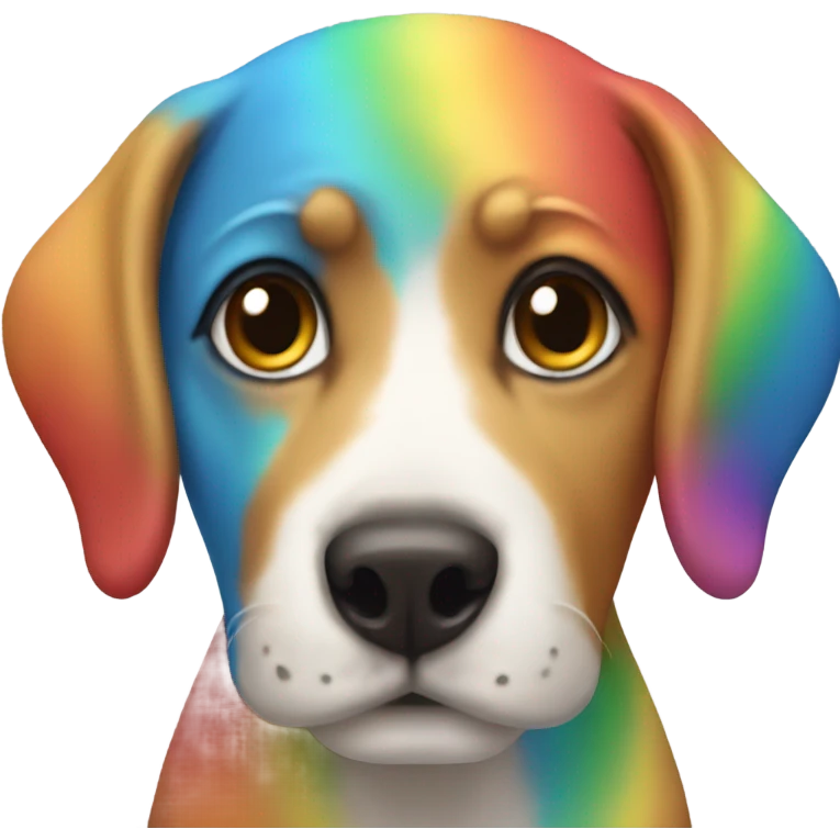 Rainbow dog emoji