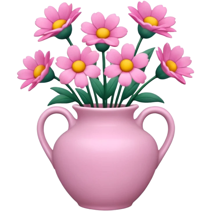 vase of pink flowers emoji