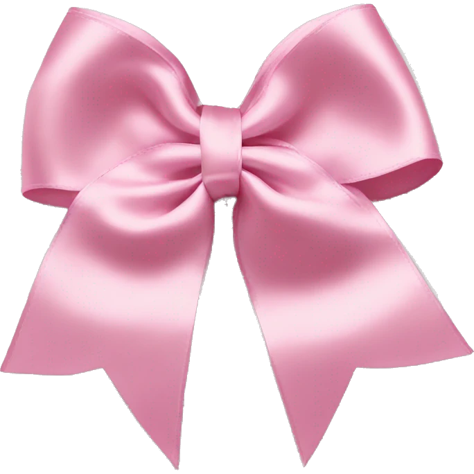 Satin bow Light pink  emoji