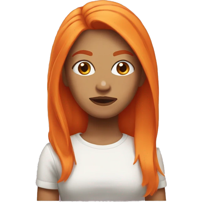 mean girl with orange hair  emoji
