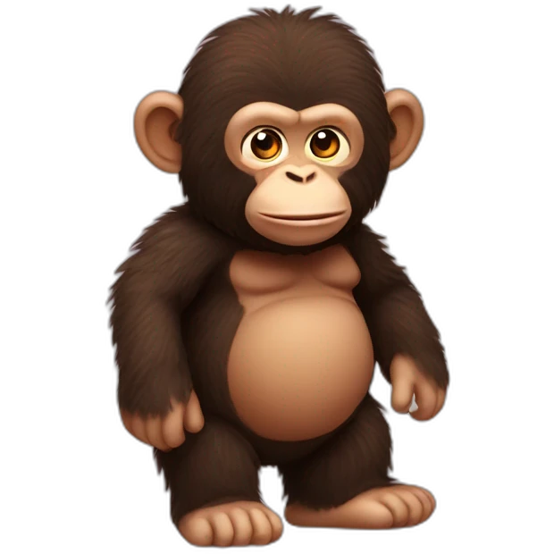 Plush fat chimp emoji