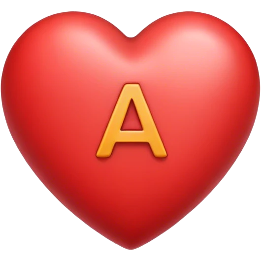 heart wth letter A emoji