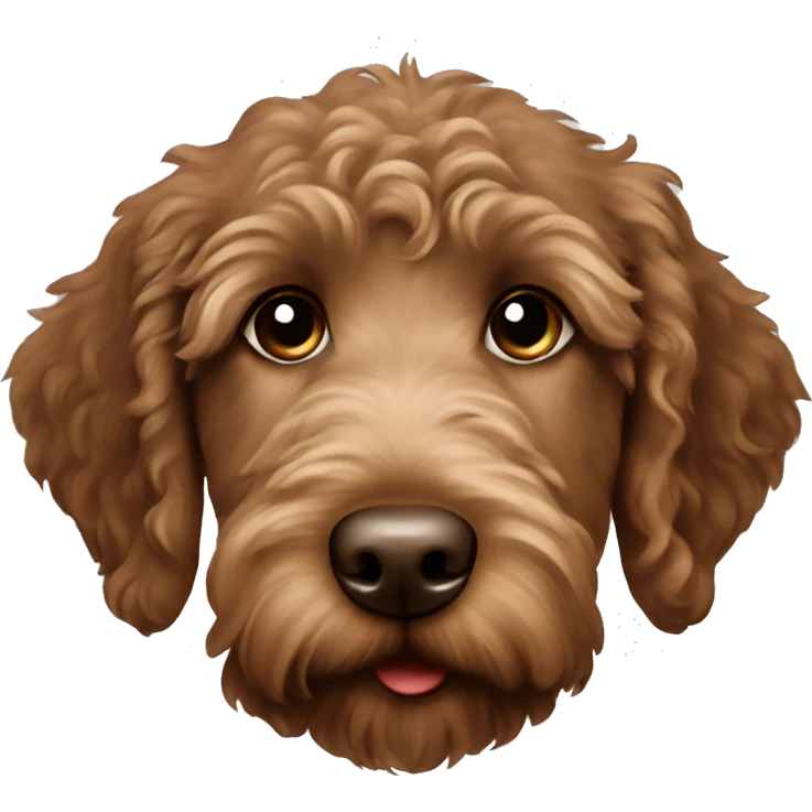 Brown Labradoodle puppy emoji