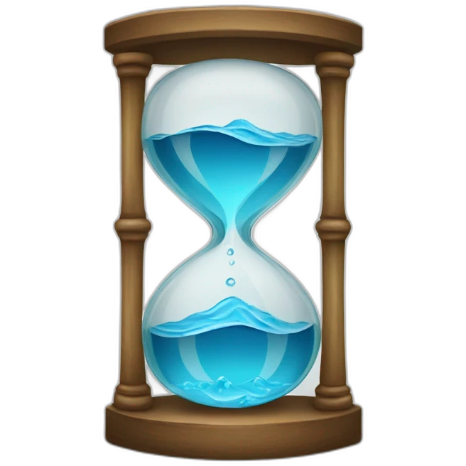 Hourglass with water emoji