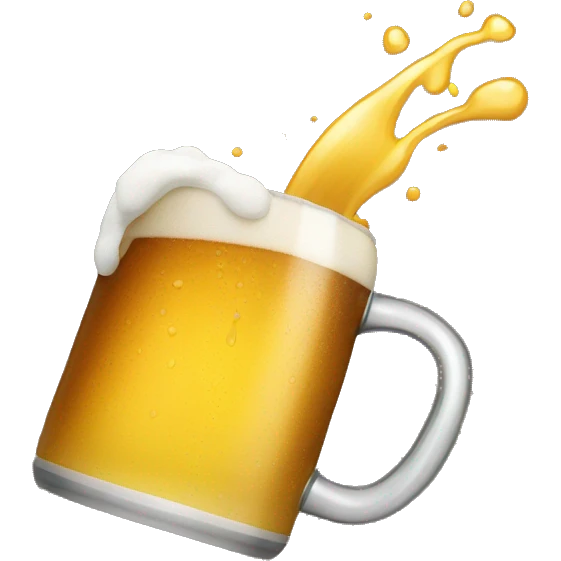 pouring out a 40oz beer emoji