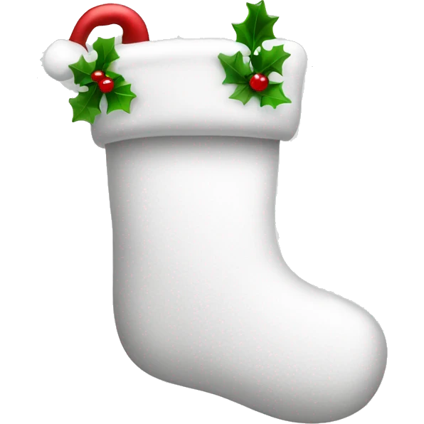 White Christmas stocking  emoji