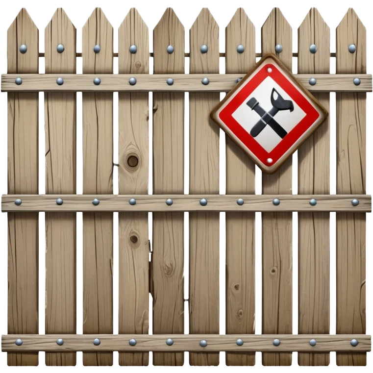 A fence with a "Do Not Remove Until Understood" sign, representing Chesterton's Fence emoji