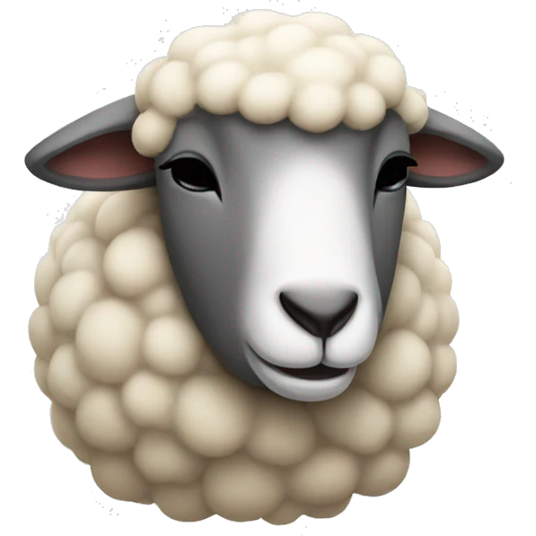 Sheep sleeping emoji