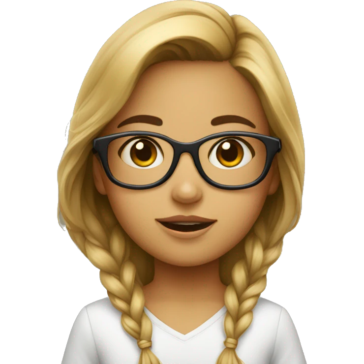 Niña con gafas emoji