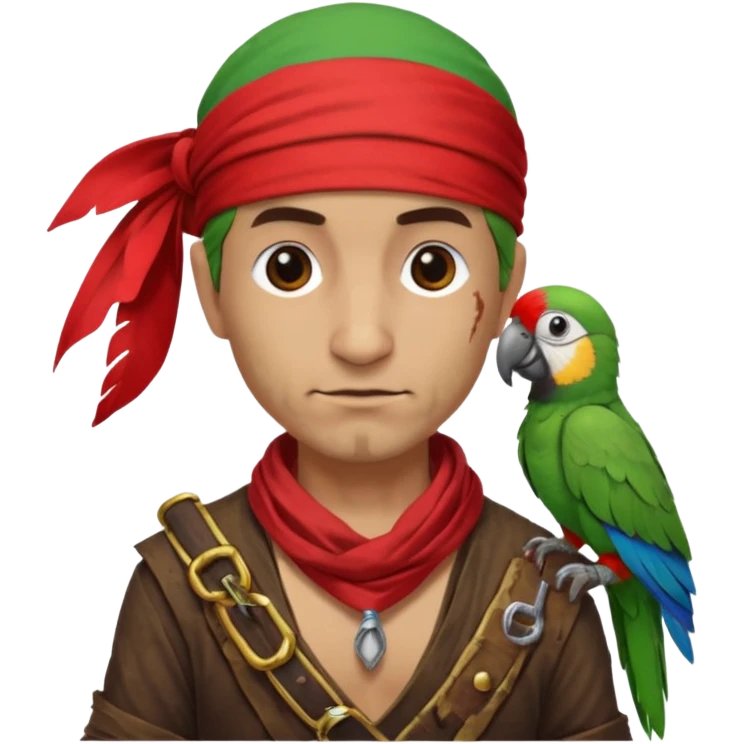 pirate and parrot emoji