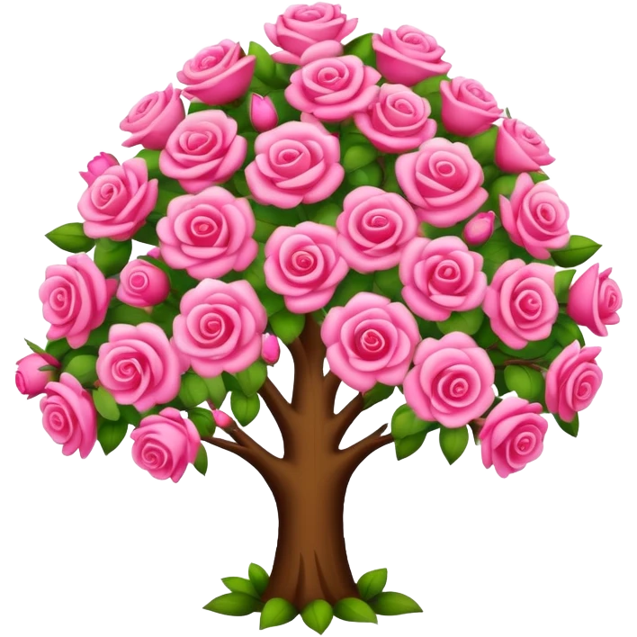 Árbol con flores rosas emoji