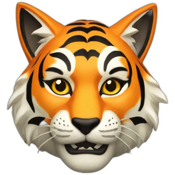 tiger Kitsune mask emoji