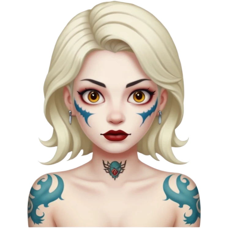 monster woman with tattoos emoji