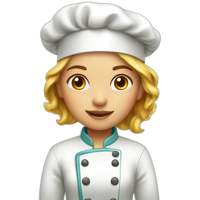 Little female chef emoji