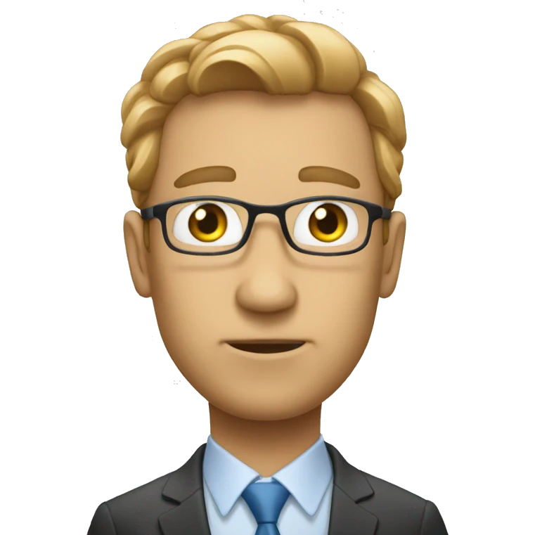 strange face of an analyst emoji