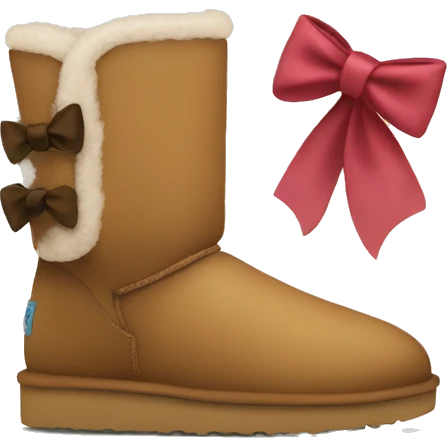 Uggs with bow emoji