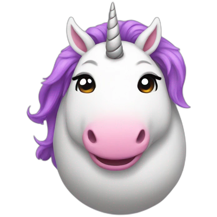 fat unicorn emoji