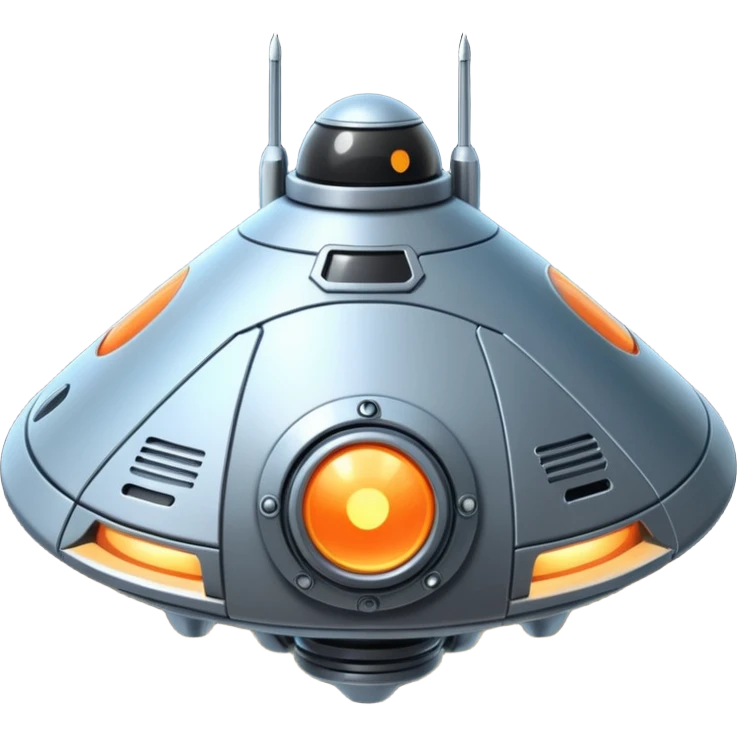 A spaceship in a distopian future. emoji