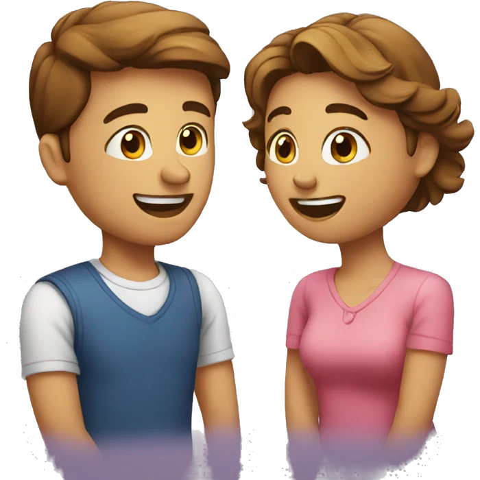 Couple talking emoji
