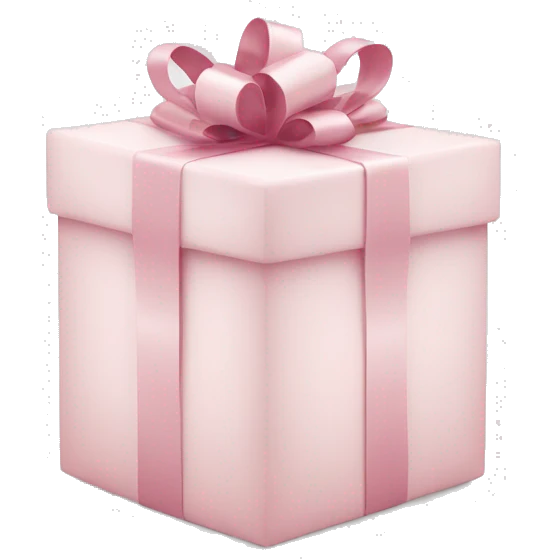 Light pink Christmas gifts under a white Christmas tree  emoji
