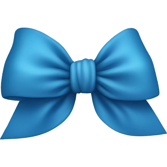Blue bow emoji
