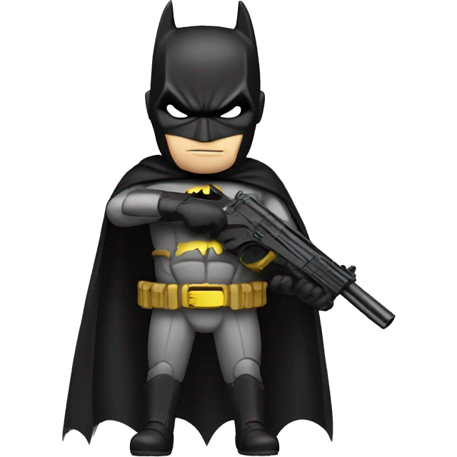 Batman with gun emoji