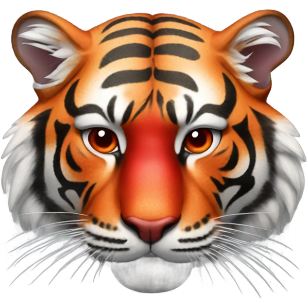 tiger with ketchup on it emoji
