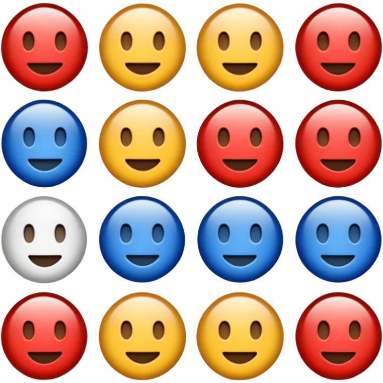 набор эмодзи на тему путешествия в красно бело синих тонах emoji