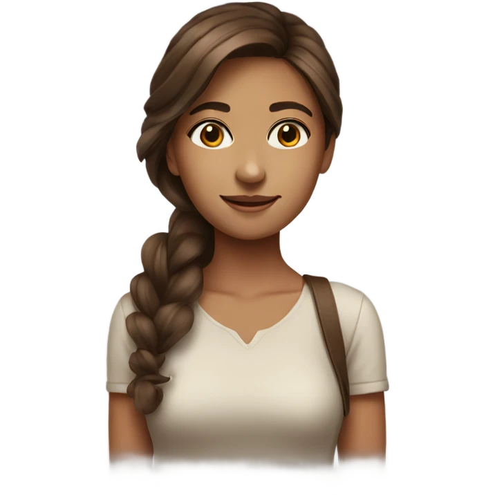 brown haired girl portrait emoji