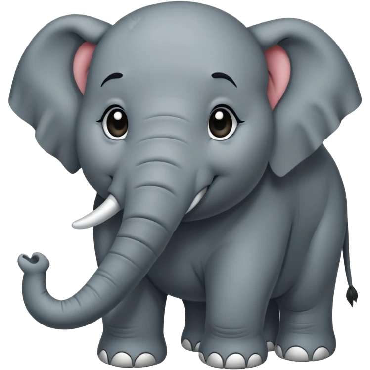 Fat black haired elephant  emoji