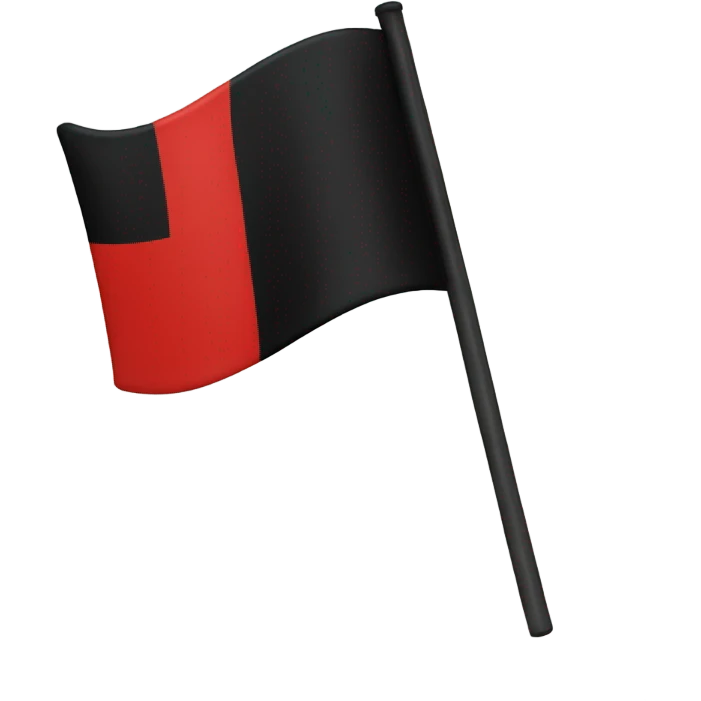 black and red flag  emoji