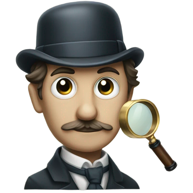 Sherlock Holmes with a magnifying glass emoji