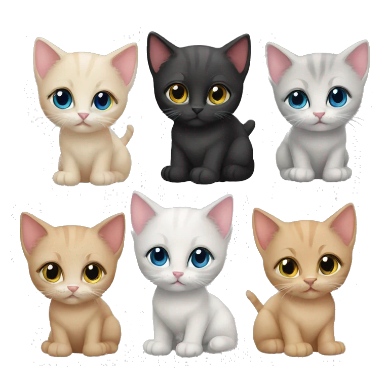 five kittens emoji